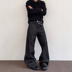 Jeans Straight Micro-pull A- Line Casual Pants - kinko