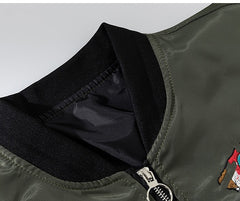 Embroidered Jacket Men Fall Winter Trend Loose