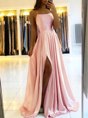 Amazon Long European And American Style Dress Slim Strap Back-to-back Dress High Slit Dance Host Dress - kinko