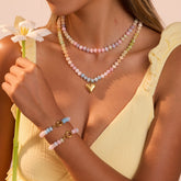Arrival Natural Stone Handmade Beaded Niemai Design Fresh Sweet Beauty Bracelet Necklace Women