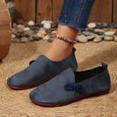 Autumn Flat Casual Shoes Women round Head Soft Noodle Low Cut Loafers