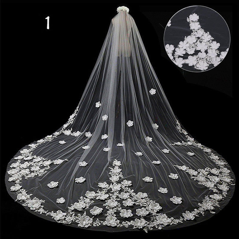 Bride Wedding Master Wedding Veil Long Long Tail - kinko