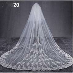 Bridal Wedding Dress Long Tail Luxury Super Fairy Wedding Veil - kinko