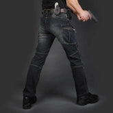 Tactical Jeans Straight Slim Training Men's Trousers - kinko