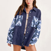 Fall Winter Cowboy Coat Female Corduroy