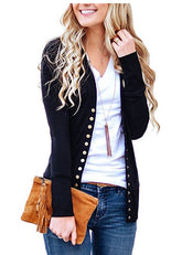 Long sleeve button cardigan top