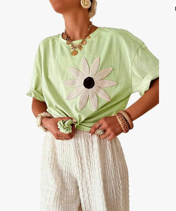 Round Neck Short-sleeved Top Women's - kinko