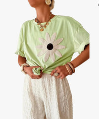 Round Neck Short-sleeved Top Women's - kinko