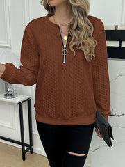 Short Women's Clothing With Zipper Sweater Long Sleeve - kinko