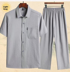 Loose ICE Cotton Two-piece Pocket Shirt - kinko