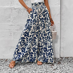 New Waist-tight Summer Long Draping Effect Long Culottes For Women - kinko