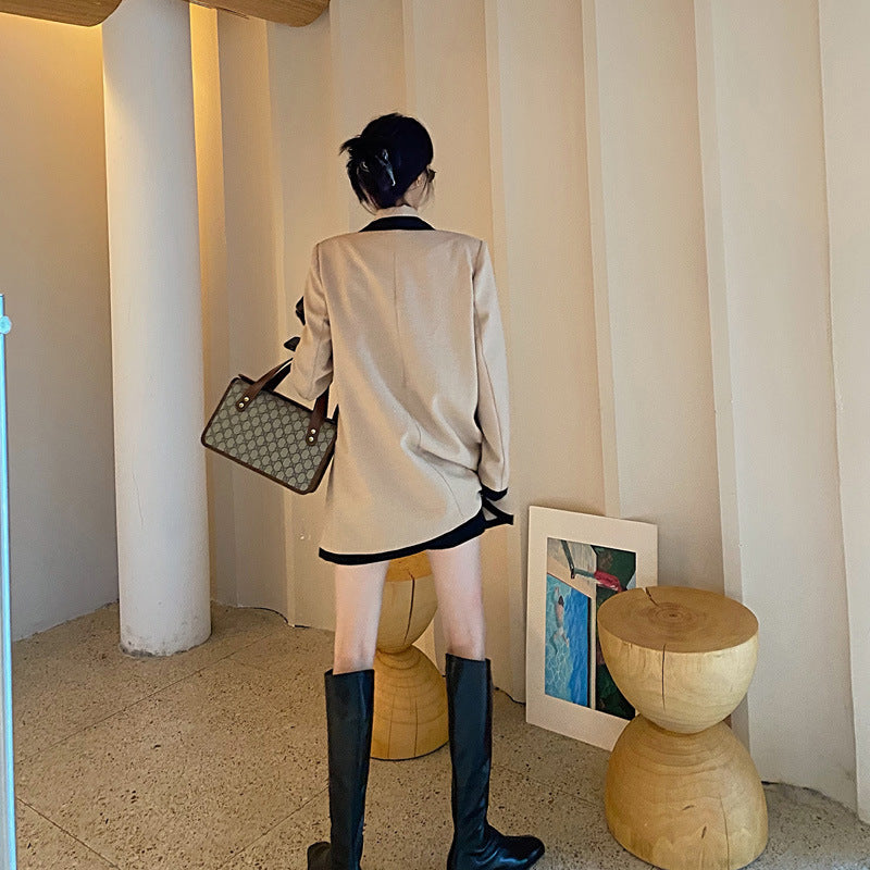 Stitching fashionable Street Blazer suit for women - kinko