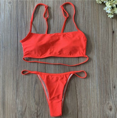 Stripe solid swimwear