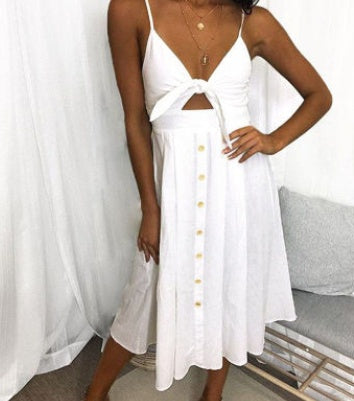 Women Summer Dresses Sleeveless Backless Strap Long Close-fitting Sheath Female Party Evening Dresses Vestidos - kinko