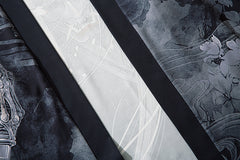 New Style Demon Printing Cardigan Men Cosplay Obi Male Yukata Haori Samurai Traditional Japanese Clothing