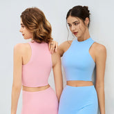 Quick-drying Sleeveless Vest Brocade Nude Feel Yoga Bra - kinko