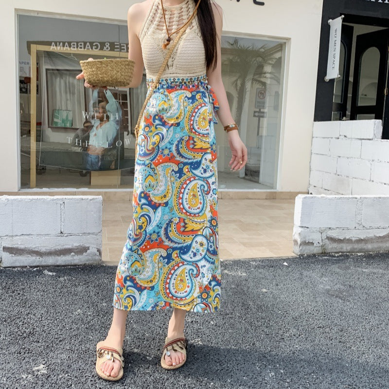 Chinese Style Hip Skirt Women's Summer Sun Protection Skirt - kinko
