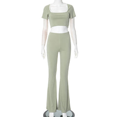 Comfortable Low Waist Elastic Navel Slightly Pull Slimming Suit - kinko