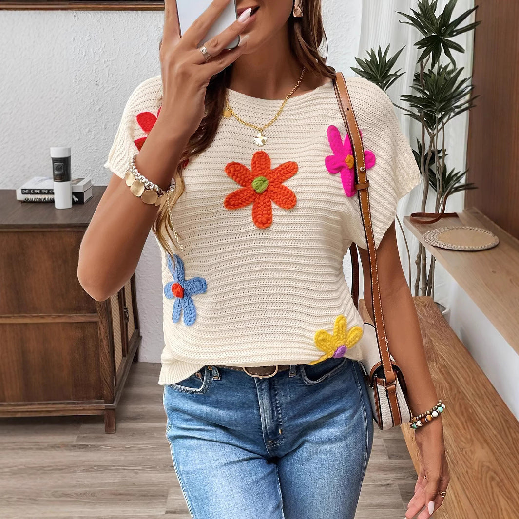 Women's Summer New All-matching Loose Knitted Pullover - kinko