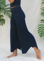 High Waist Irregular Casual Pants Yoga Cropped Pants - kinko