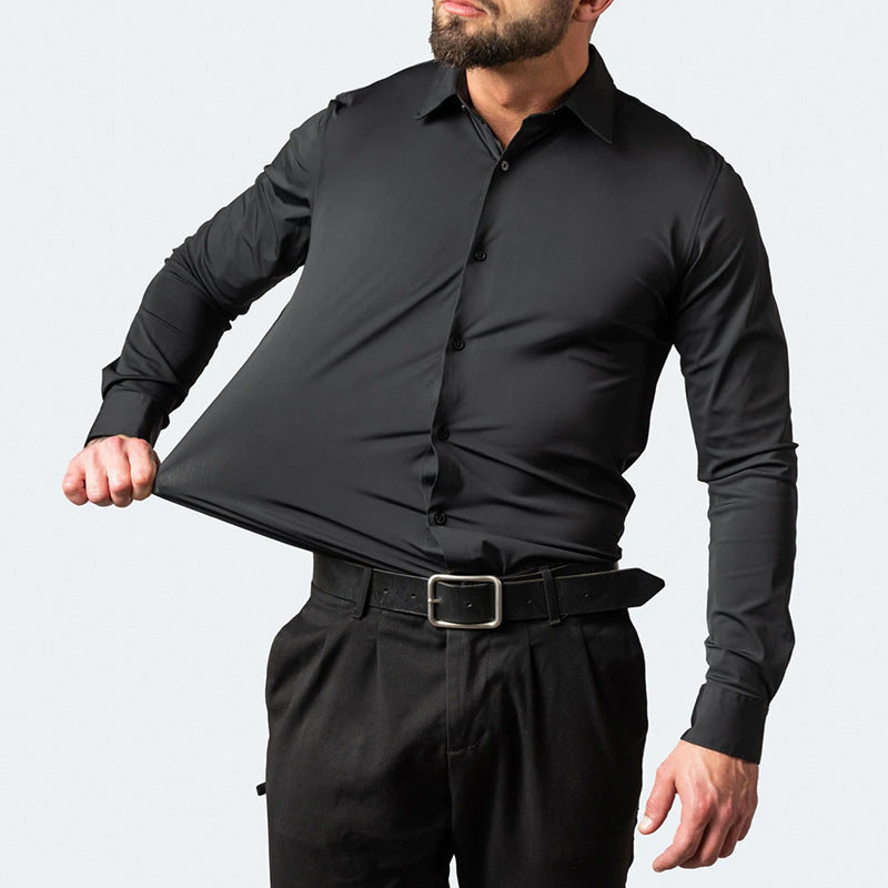 Solid Color Simple Business Thin Lining Shirt - kinko