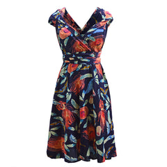 Multiple Wear Lace-up Plus Size Women's Clothing Dress - kinko