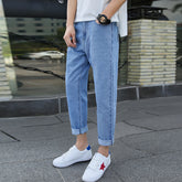 Men's Loose Straight Fashion Brand High-end Spring And Autumn New Small Harem Jeans - kinko
