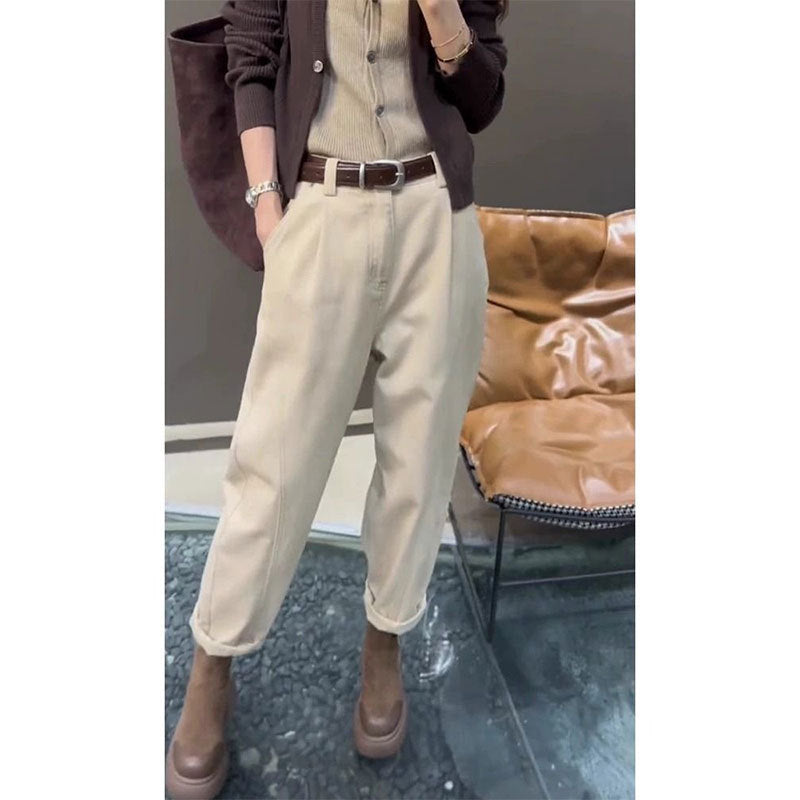 Knitwear All-matching Youthful-looking Casual Pants Two-piece Set - kinko