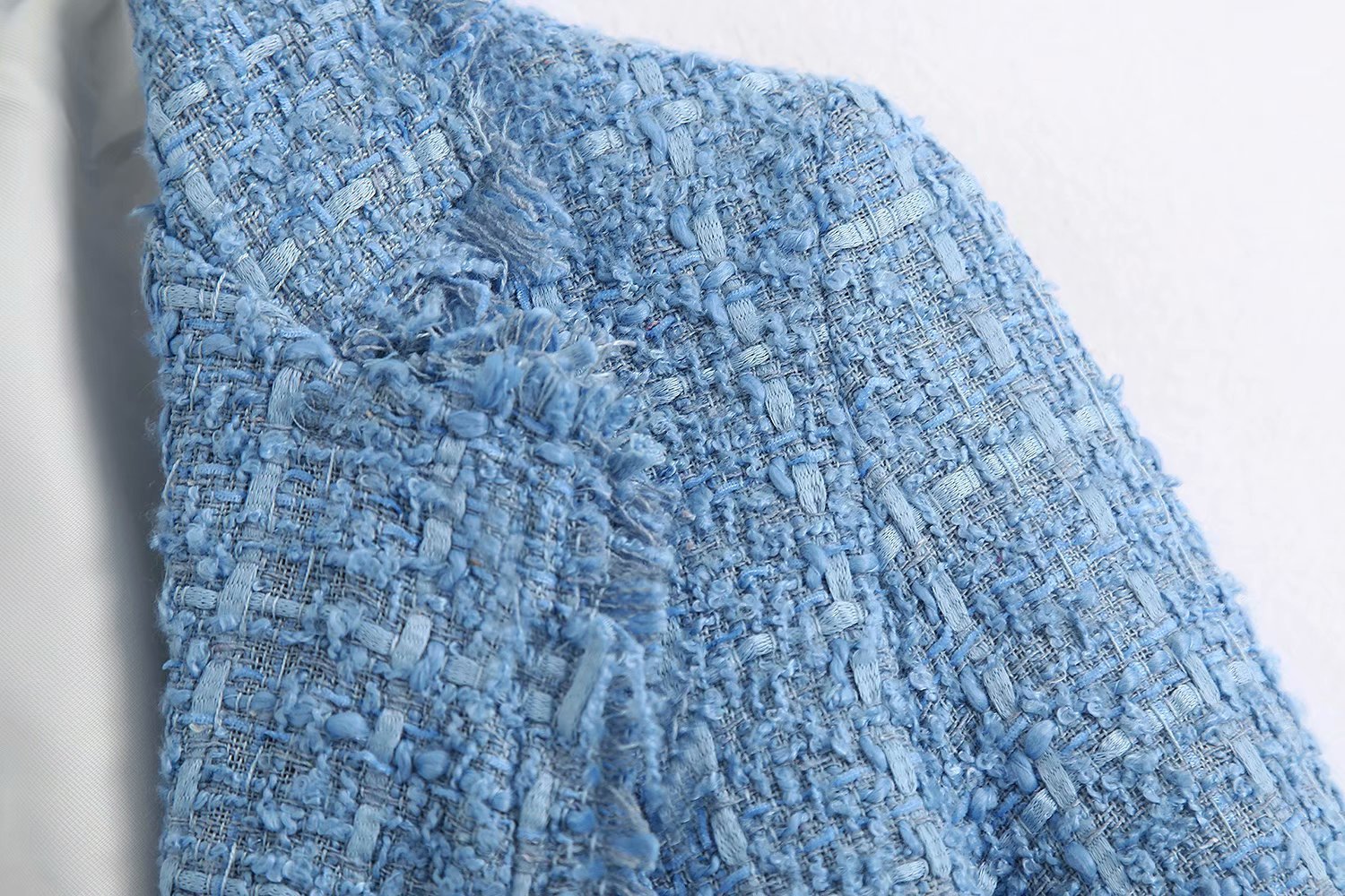 Retro loose suit tweed women's blazer jacket casual women streetwear - kinko