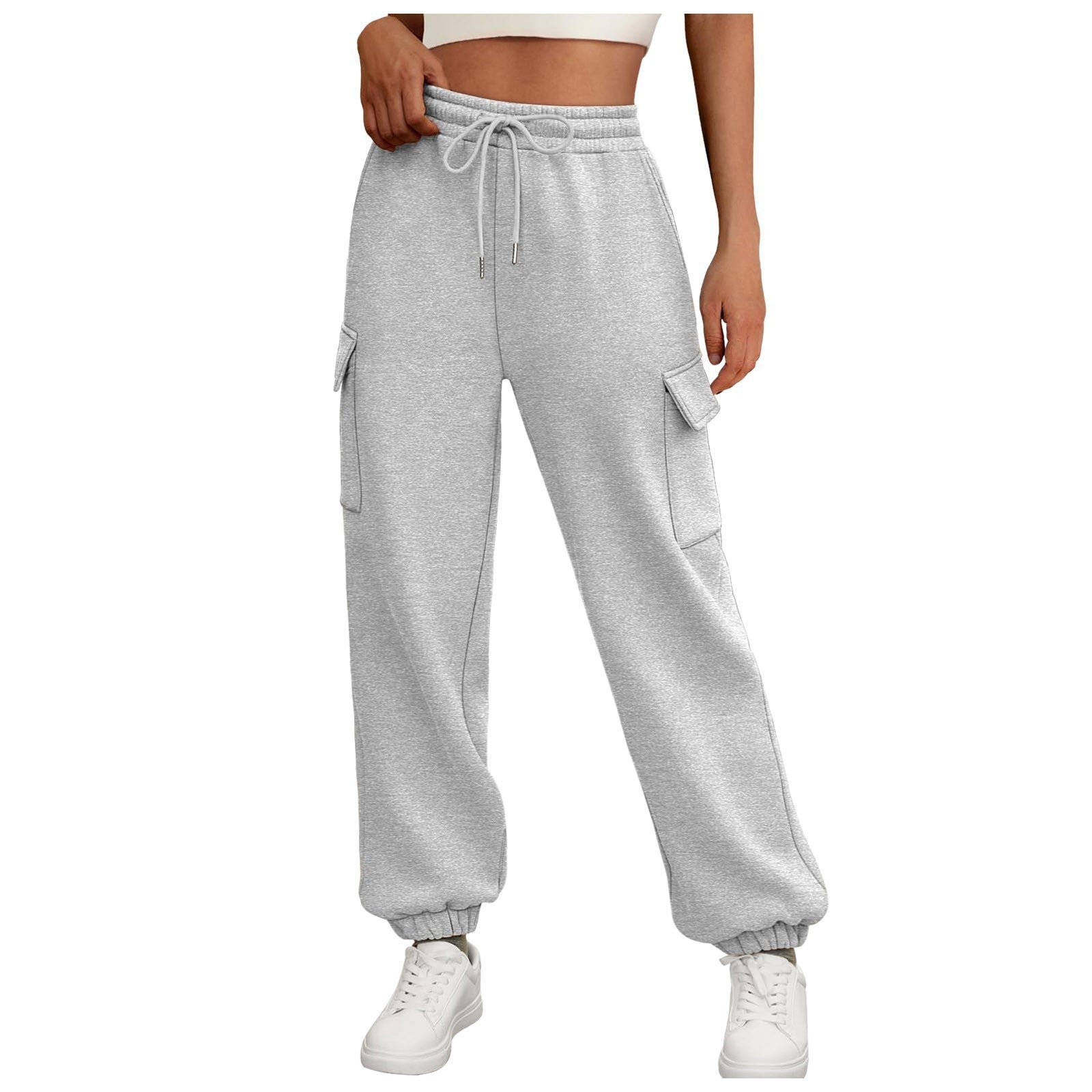 Women's Sweatpants Fleece Lined Baggy Athletic Jogger Trousers With Pockets Fall Casual Trendy Cargo Pants Fall Outfits - kinko Global Holdings inc
