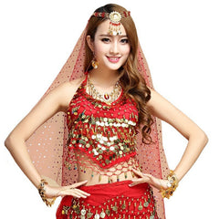 Dance Costume Sequined Chili Bra Top - kinko
