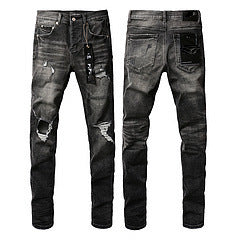 High Street Jeans Black Slim Fit Stretch Skinny Men - kinko