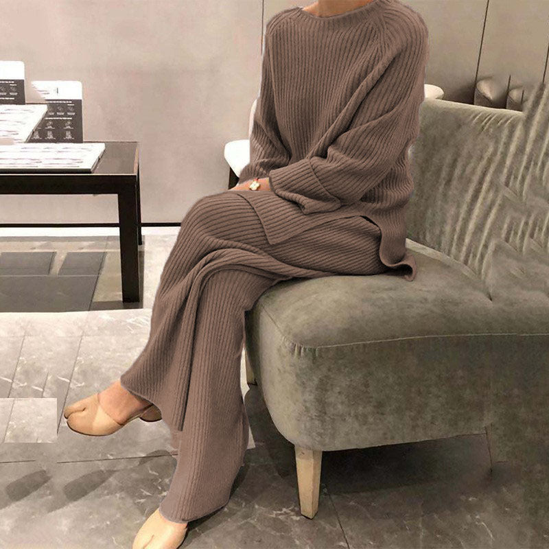 Knit Casual Two-piece Knitted Sweater - kinko