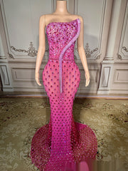 No Back Traceless Sexy Elegant Fishtail Gown - kinko