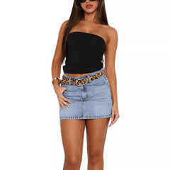 Retro Casual Slim Stretch Women Denim Skirt - kinko