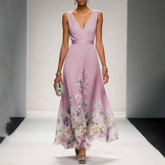 Evening Gown Elegant V-neck Cross-border Dress - kinko