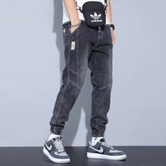 Men's Jeans Slim Fit Fashion Ankle-tied Harem Pants - kinko