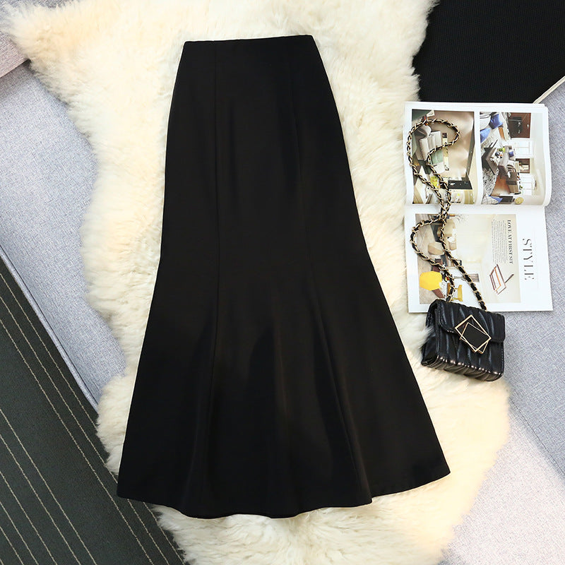 Fishtail High Waist Slimming Sheath Western Style All-matching Skirt - kinko
