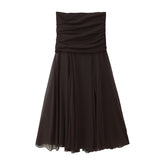 Summer Translucent Pleated Skirt - kinko