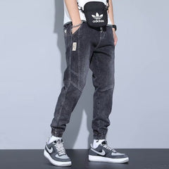 Men's Jeans Slim Fit Fashion Ankle-tied Harem Pants - kinko
