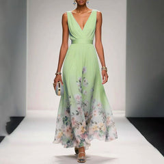 Evening Gown Elegant V-neck Cross-border Dress - kinko