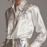 European And American Quality Embroidery Top Shirt Loose - kinko