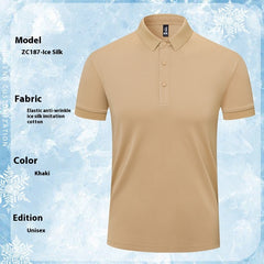 Summer Ice Silk Polo Shirt Overalls - kinko