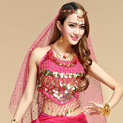 Dance Costume Sequined Chili Bra Top - kinko
