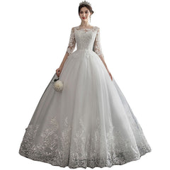 One-shoulder Dream Slim Sleeve Lace Bride - kinko