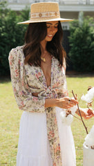 Women's Sexy Lace-up Cardigans Fashion Printed With Long Sleeves