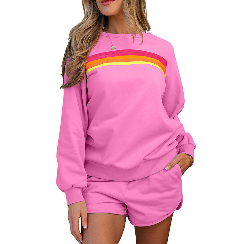 Fashion Trend Multicolor Long Sleeve Two-piece Set For Women - kinko