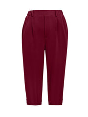 Pleated Detail Pants with Pockets - kinko