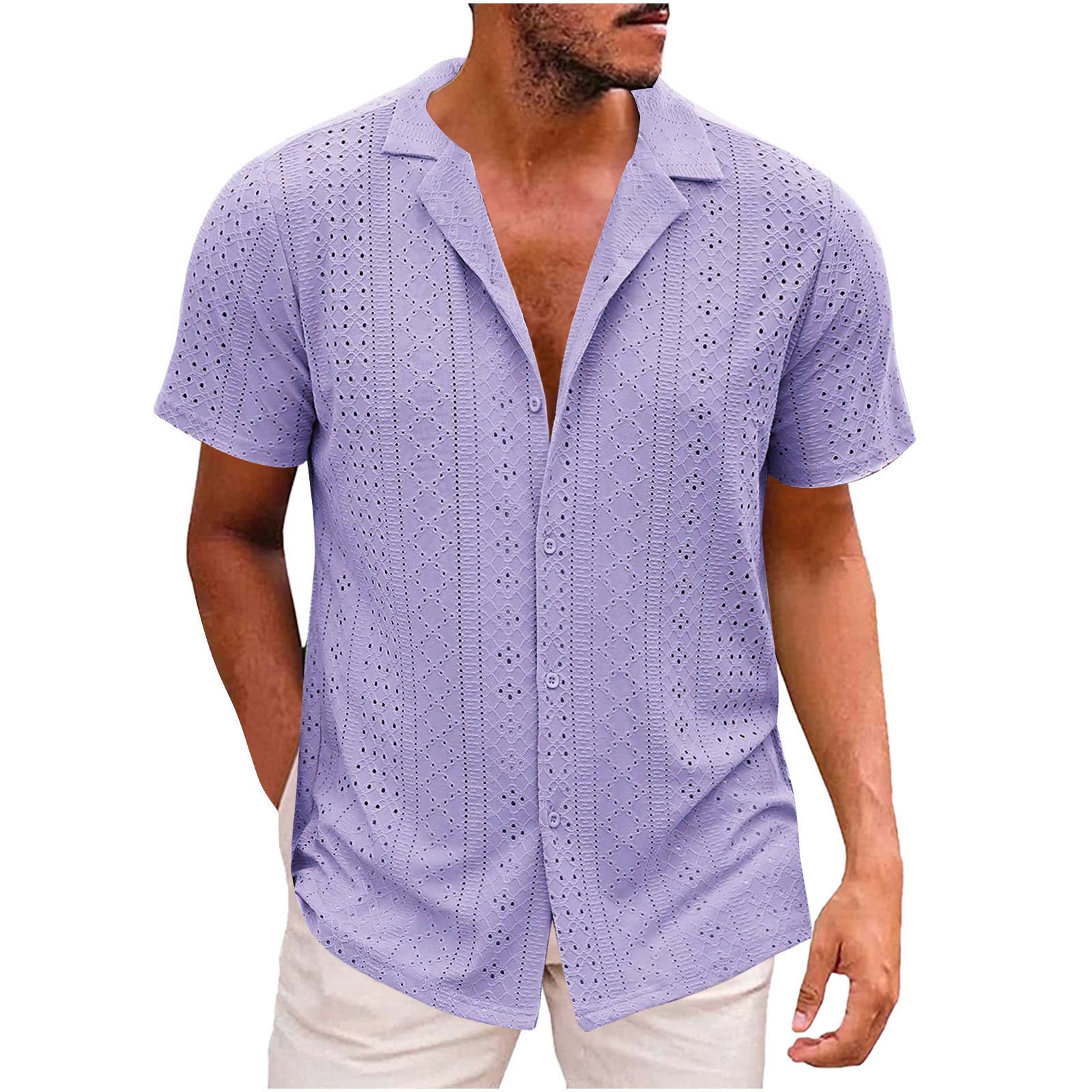 Breathable Lightweight Lapel Men's Casual Shirt - kinko