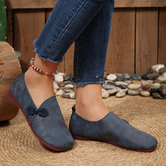 Autumn Flat Casual Shoes Women round Head Soft Noodle Low Cut Loafers